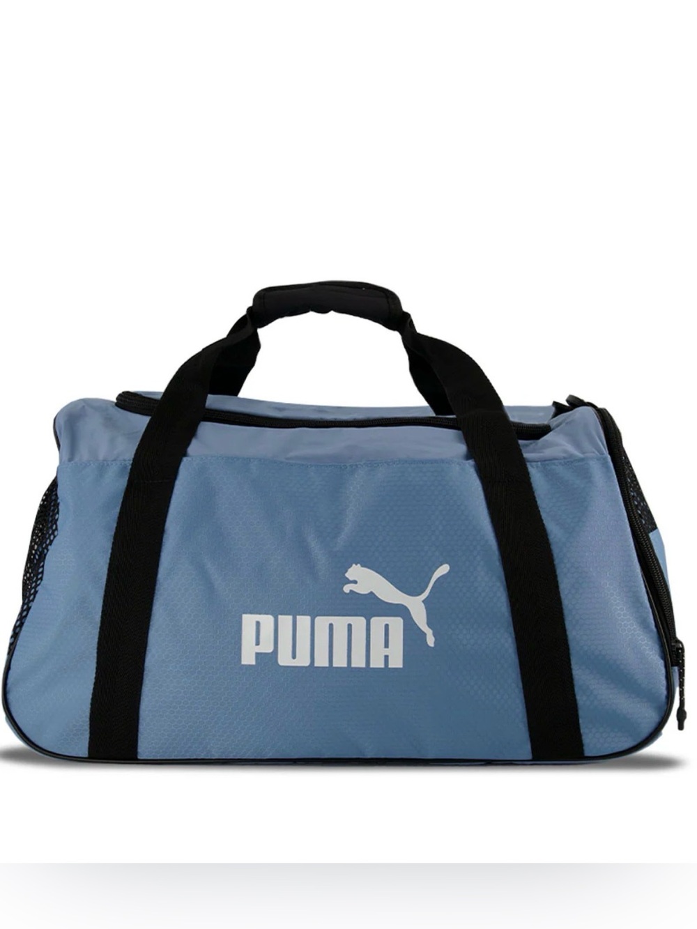 Puma Light Blue Logo Duffel Bag with Black Straps 1683999